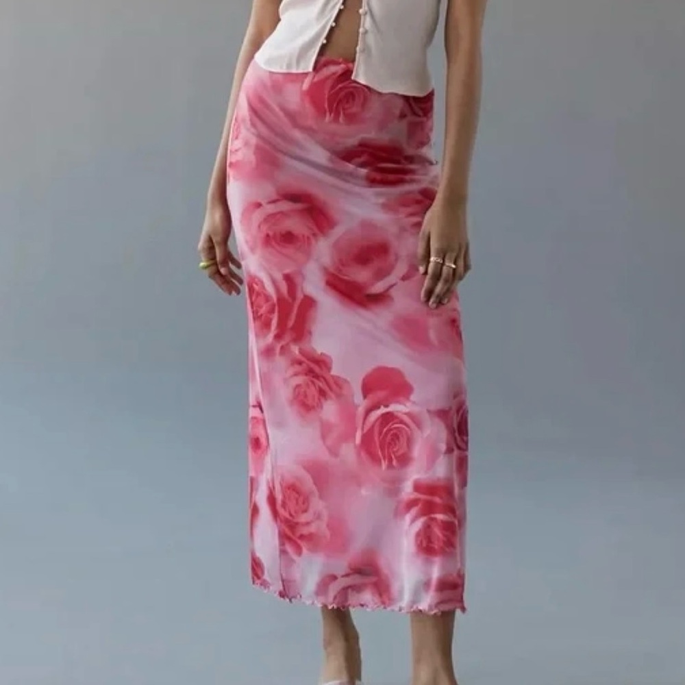Urban Outfitters Rose Maxi Skirt